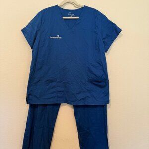 Scrub top, Butter Soft, Royal Blue, 2XL, Advent logo